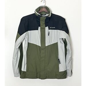 Columbia‎ Bugaboo Interchange Jacket Boys LRG Green Outdoor Waterproof Gorpcore